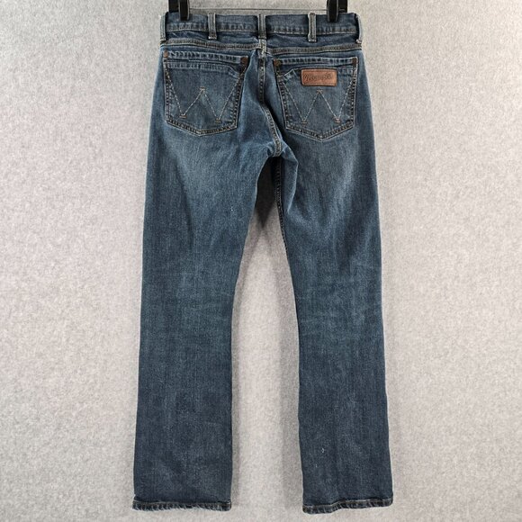 Wrangler Retro Jeans Mens 29x34 Slim Boot Bootcut Western Cowboy Rodeo Denim - Picture 2 of 16